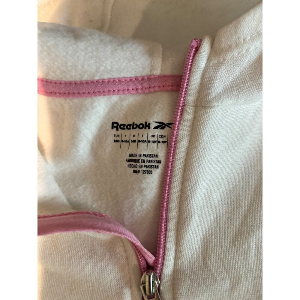 Reebok Girls White & Pink Pullover Sweater - Picture 3 of 6